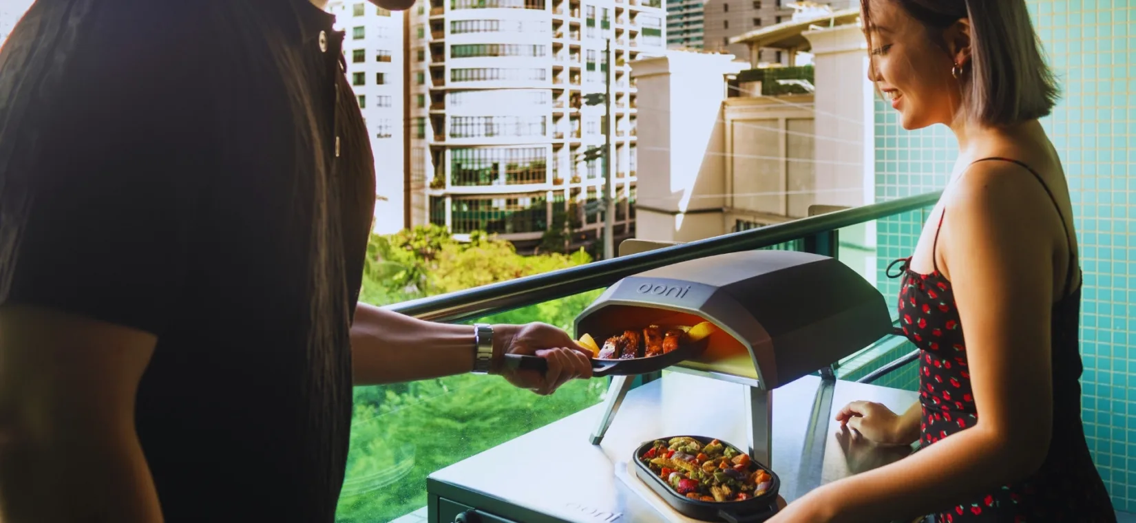 Cocinar en el balcón