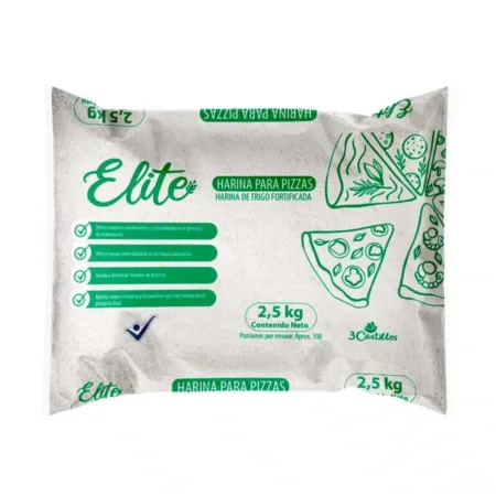 Harina Élite Para Pizzas X 2,5 Kg 3 Castillos